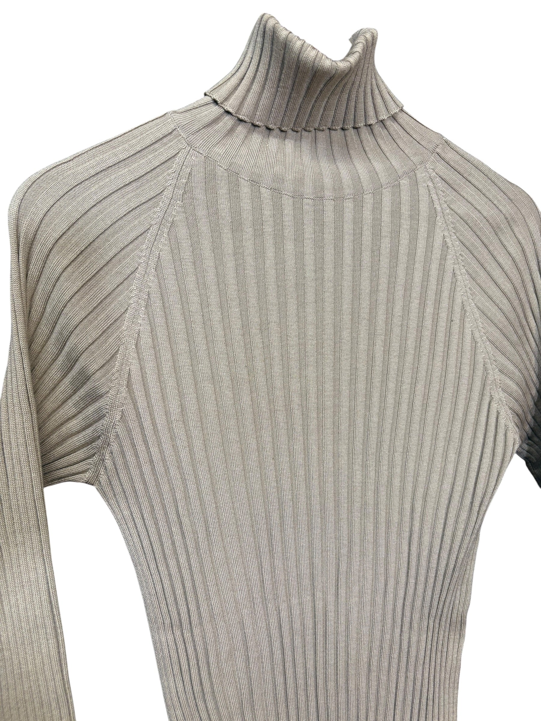 Gucci Vintage Brown Ribbed Turtle Neck Sweater
