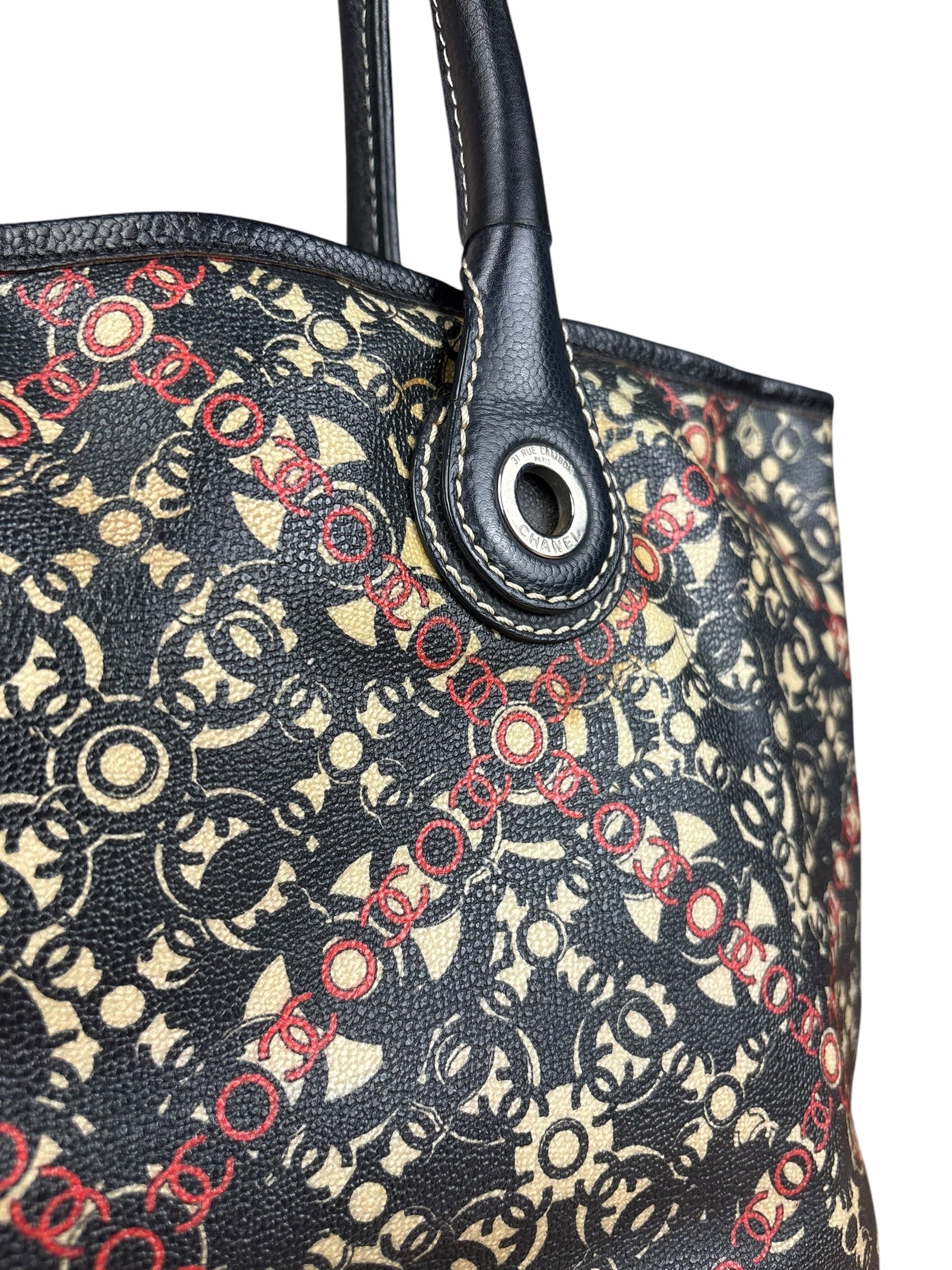 Chanel Multicolor CC Optic Coco Tote 2006