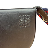 Loewe Anagram Black Leather Heel Crossbody Pochette