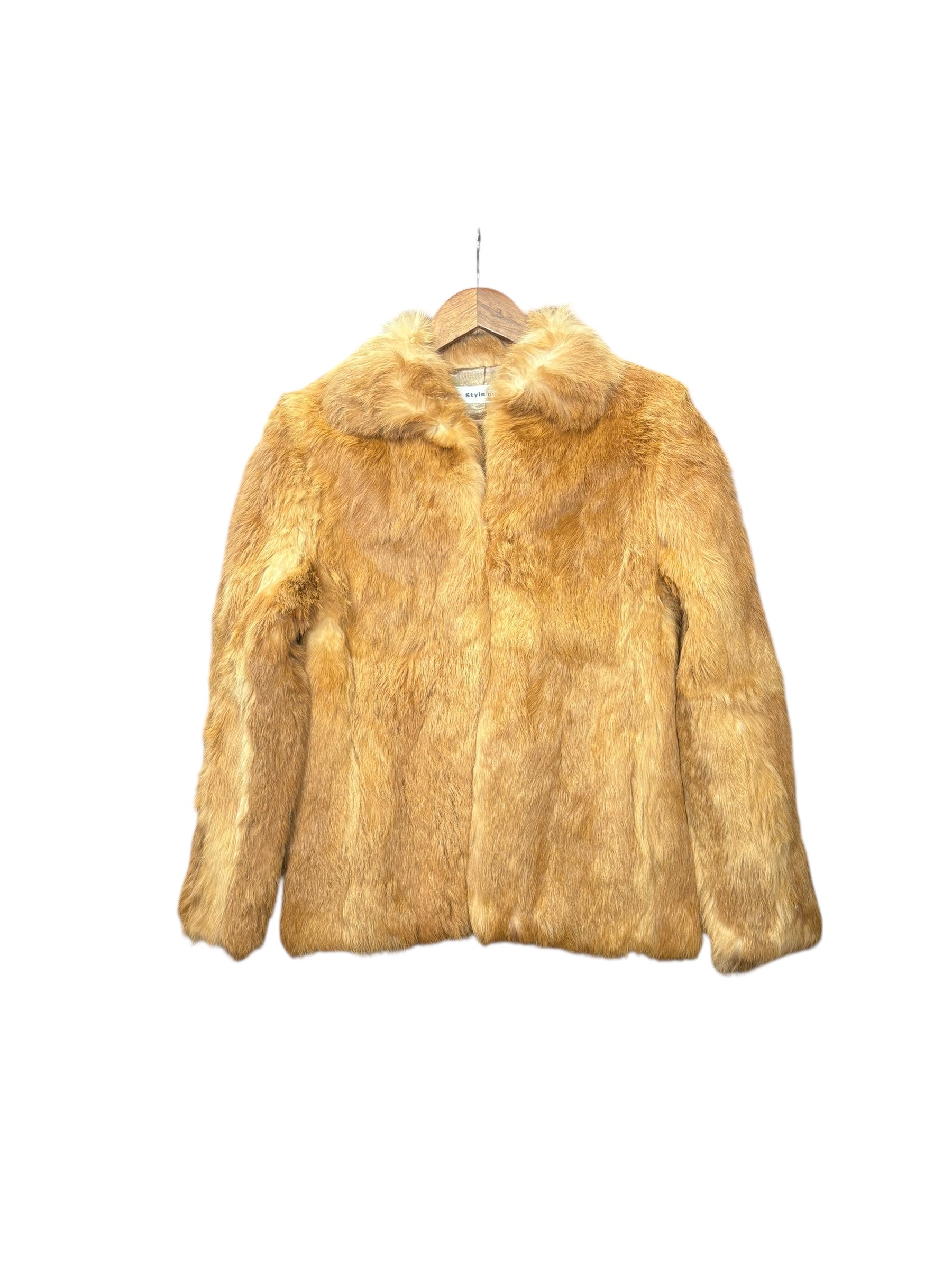 Style Com Vintage Light Brown Fur Coat