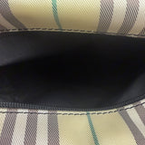 Burberry Multicolor Leather Trim House Check Top-Handle Pouch