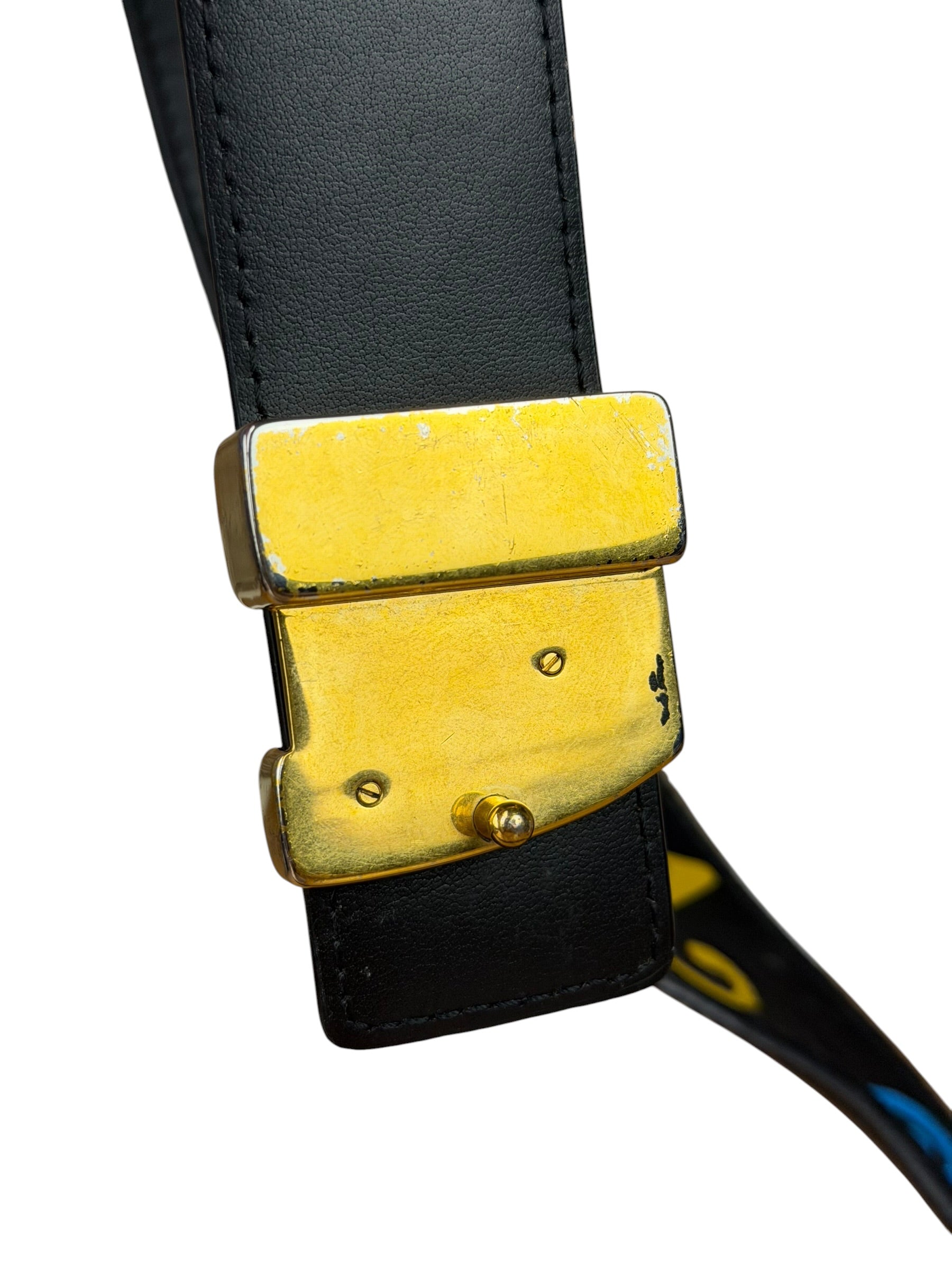 Louis Vuitton Black New Wave Belt