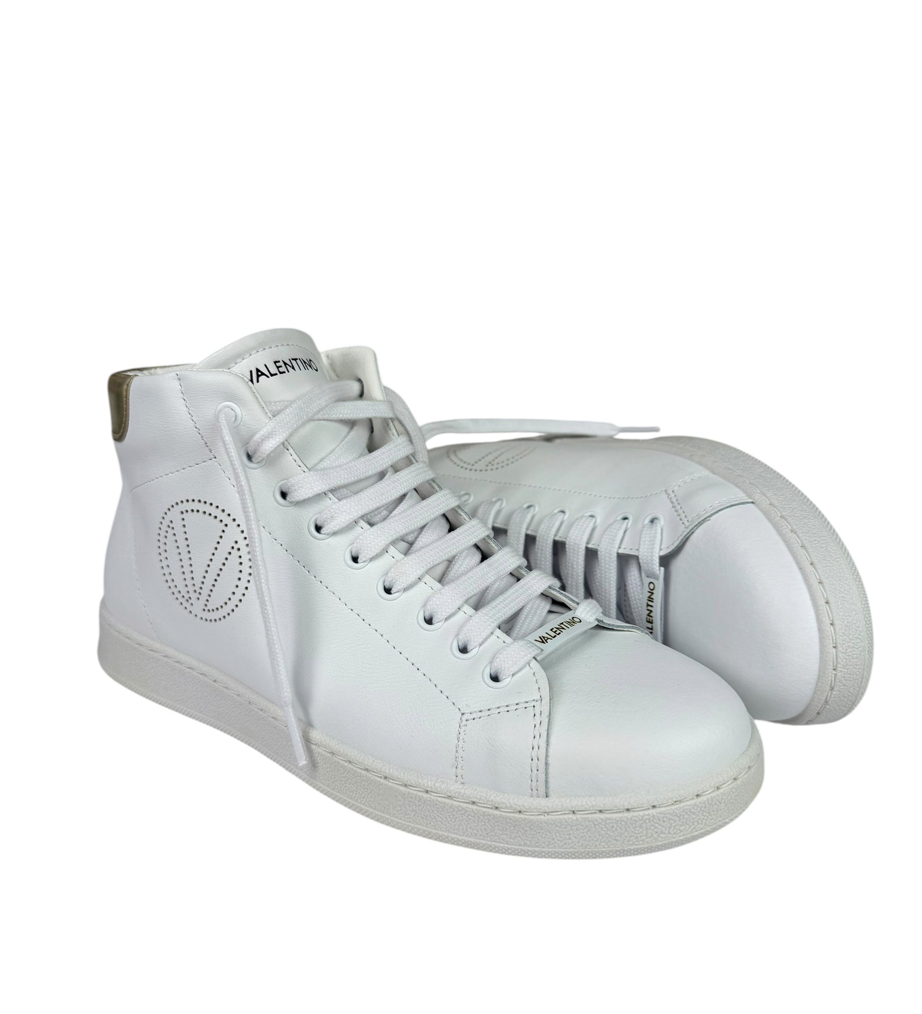 Valentino White Mabel High Top Sneaker