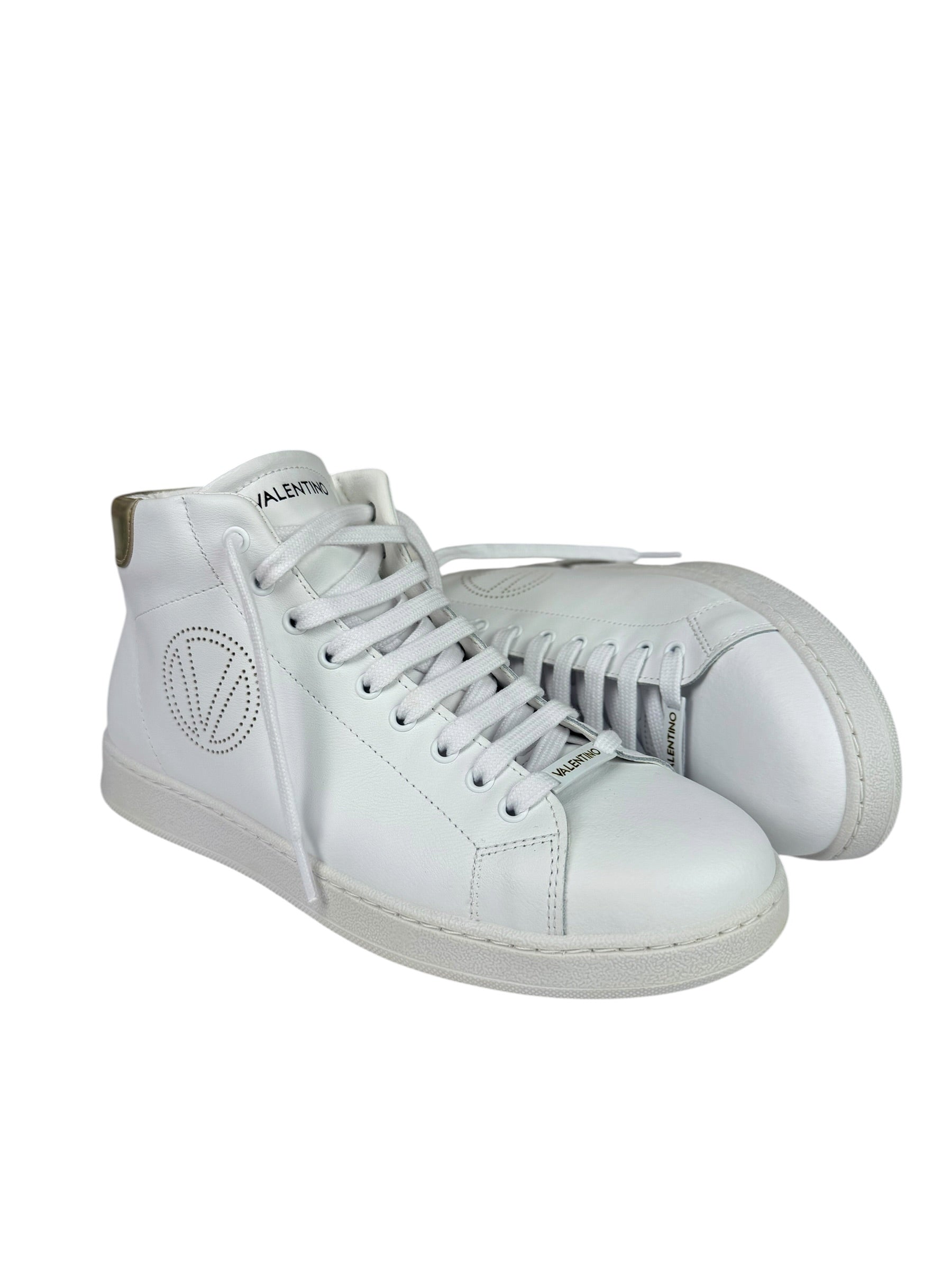 Valentino White Mabel High Top Sneaker