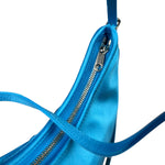Balenciaga Blue Satin/Leather Trim Leopolda Small Hobo Bag