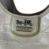 Coach Beige Maggie Croc Handbag