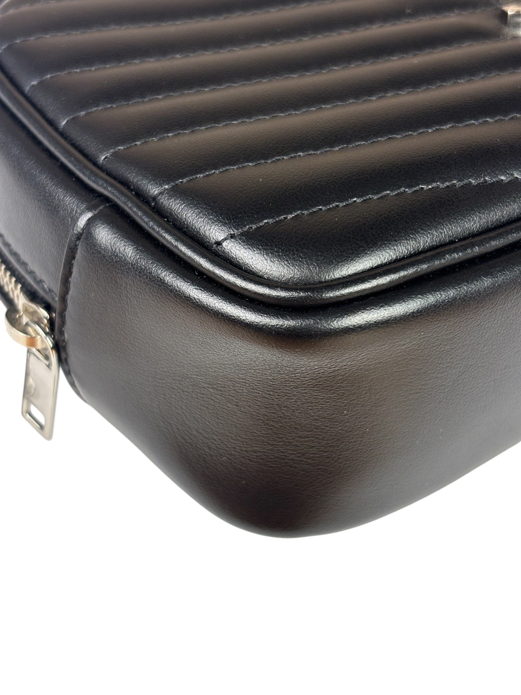 Yves Saint Laurent Black Leather Mini Lou Camera Bag