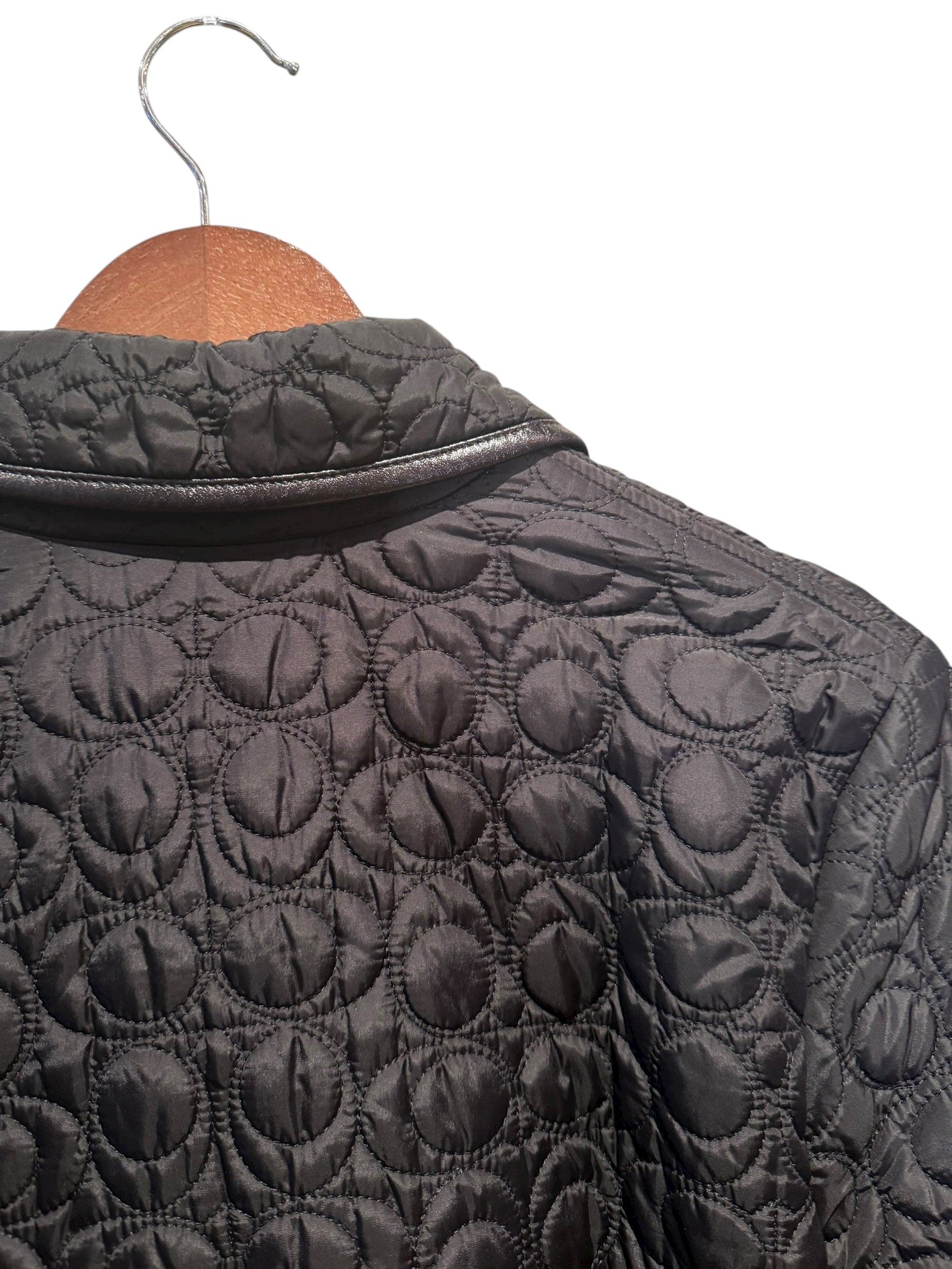 Coach Signature Quilted Coat Black