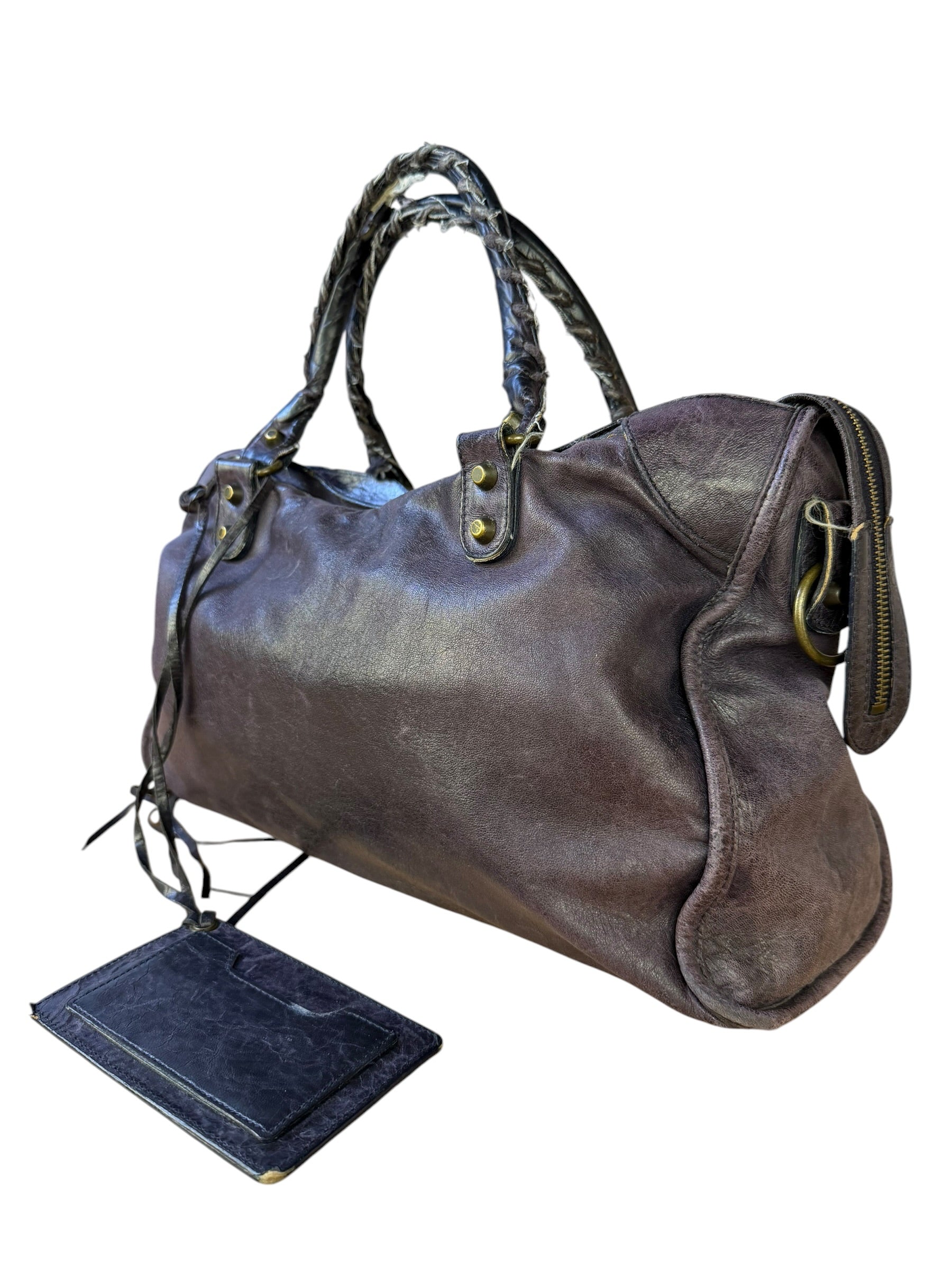 Balenciaga Vintage Purple Classic Motorcycle City Bag