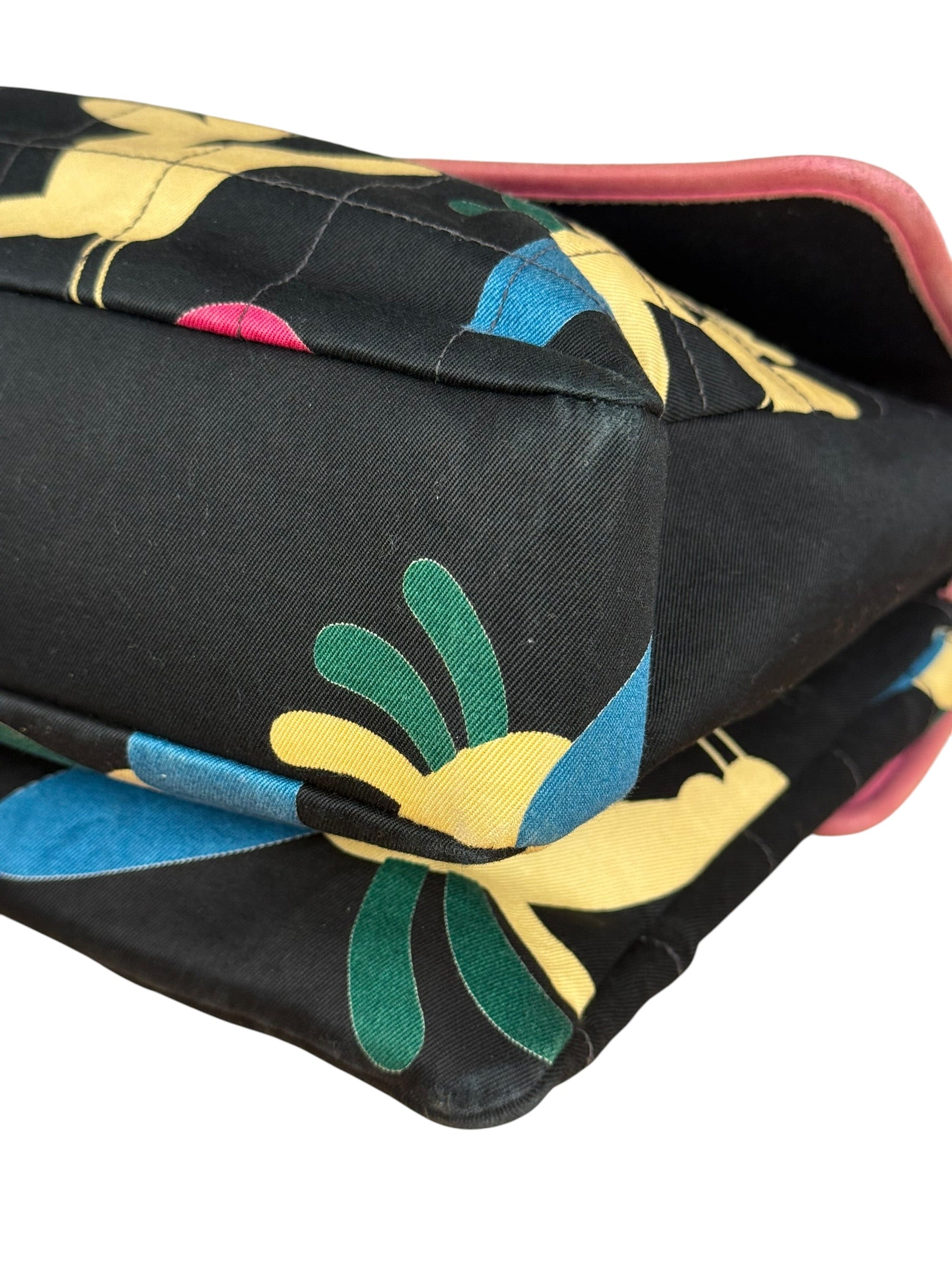 Chanel Multicolor Canvas Bird Print 2.55 Flap 2001