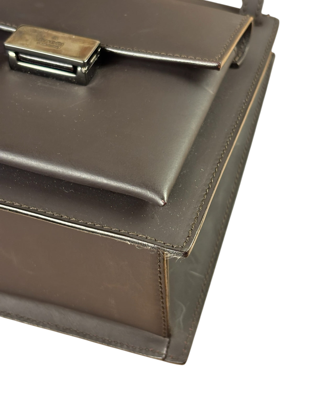 Gucci Wine Leather Double Pocket Shoulder Bag