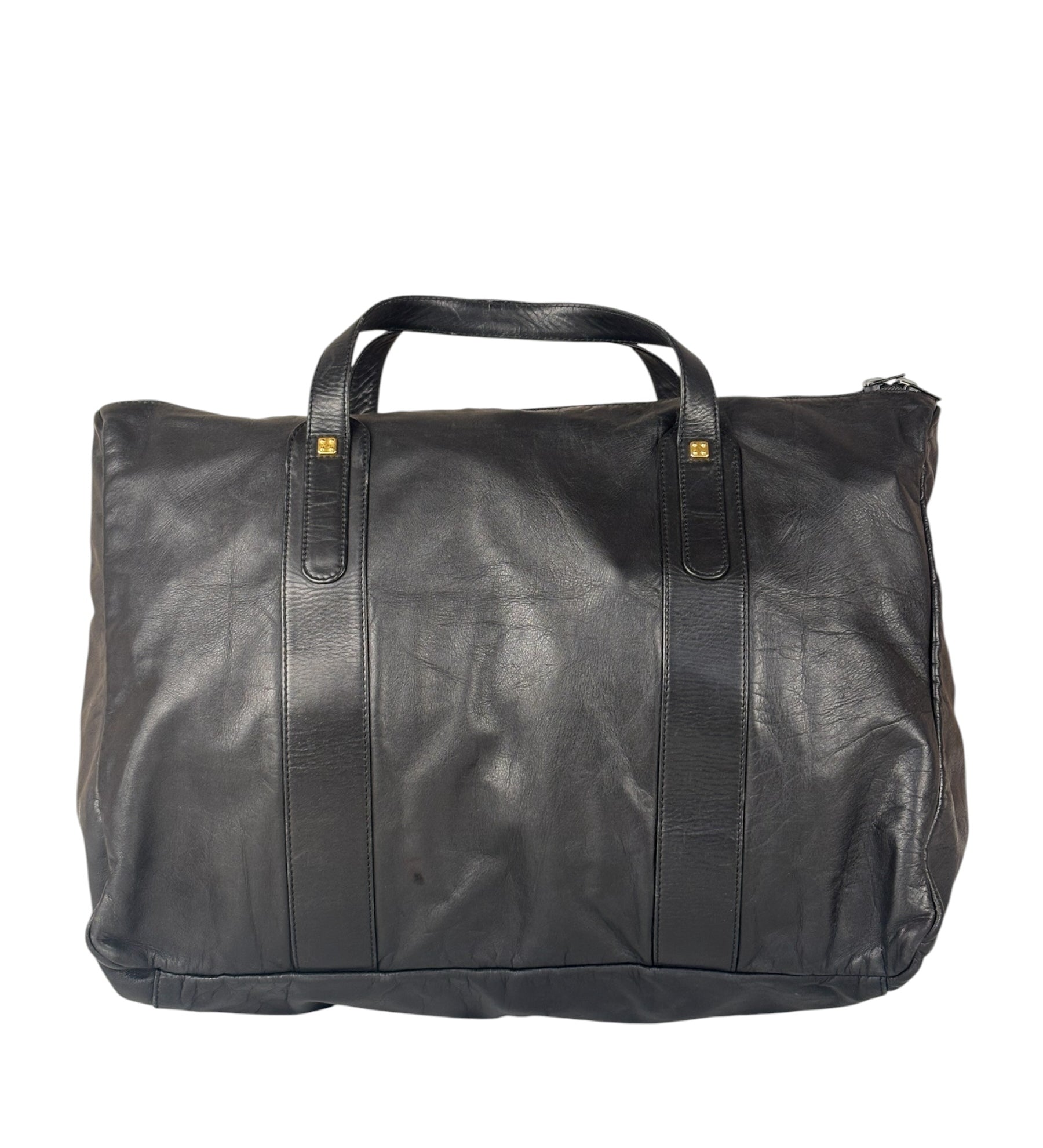 Loewe Vintage Black Calfskin Carryall Handbag