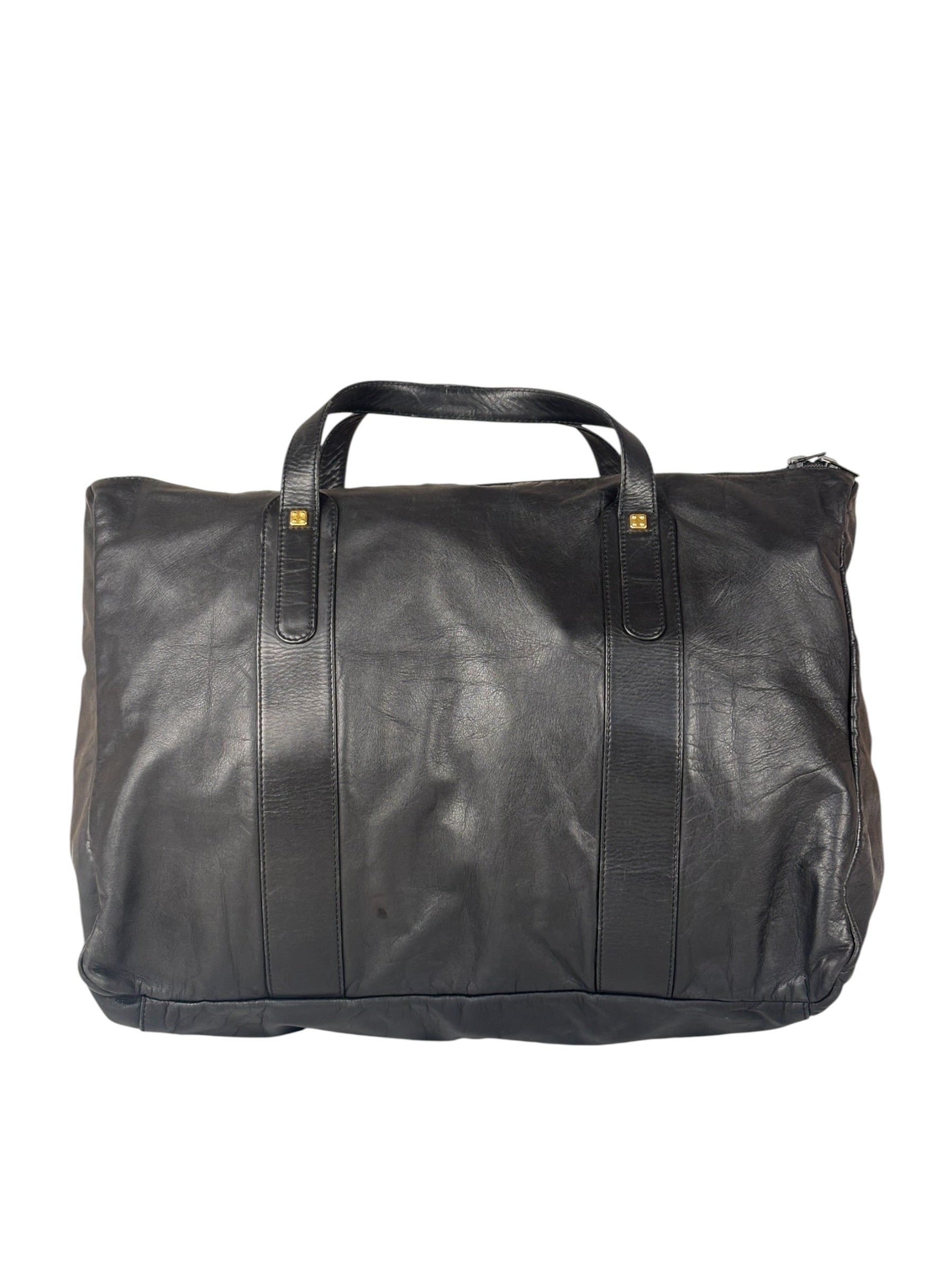 Loewe Vintage Black Calfskin Carryall Handbag