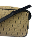 Saint Laurent YSL Beige Logo Print Crossbody Bag