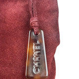 Chanel Bordeaux Suede Tortoise Chain Shoulder Bag '97-'99