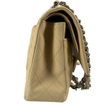 Chanel Beige Quilted Caviar Double Flap 2009