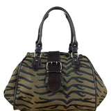 Fendi Vintage Tiger Print Canvas Bowler Bag