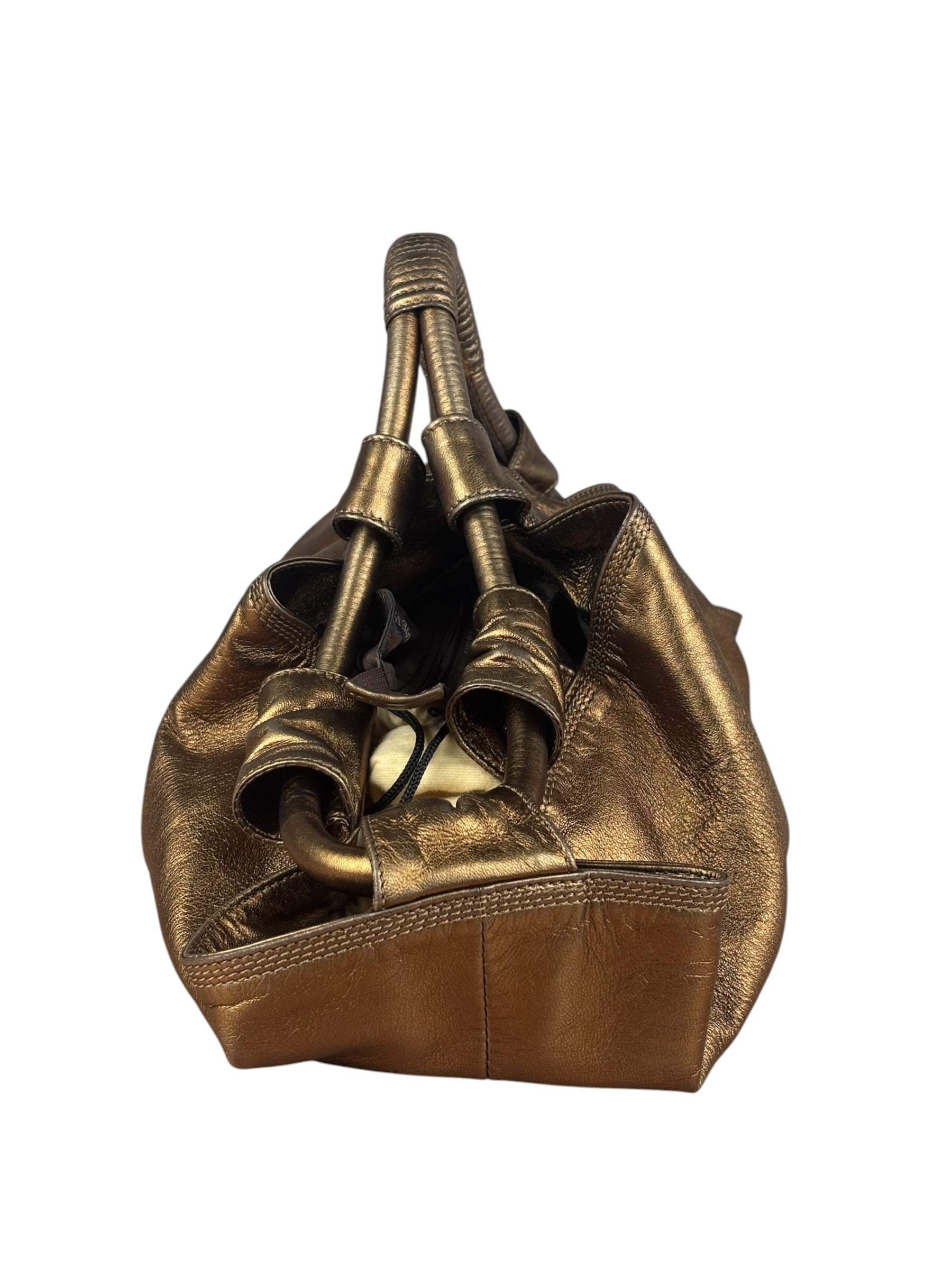 Loewe Vintage Metallic Brown Nappa Aire Hobo Tote Bag
