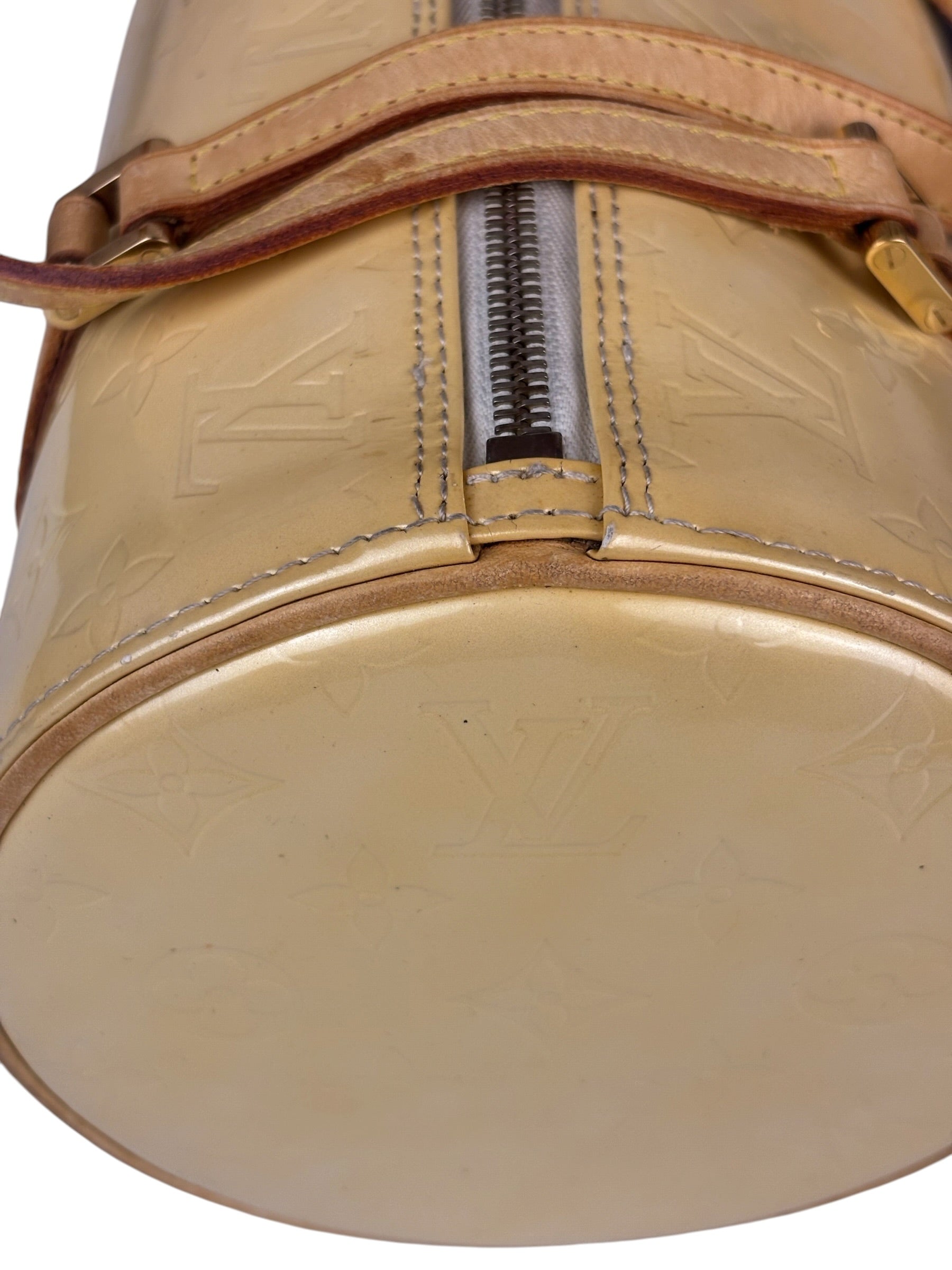 Louis Vuitton Yellow Monogram Vernis Bedford Handbag