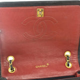 Chanel Black Quilted Leather Full Flap Chain Bag 1986
