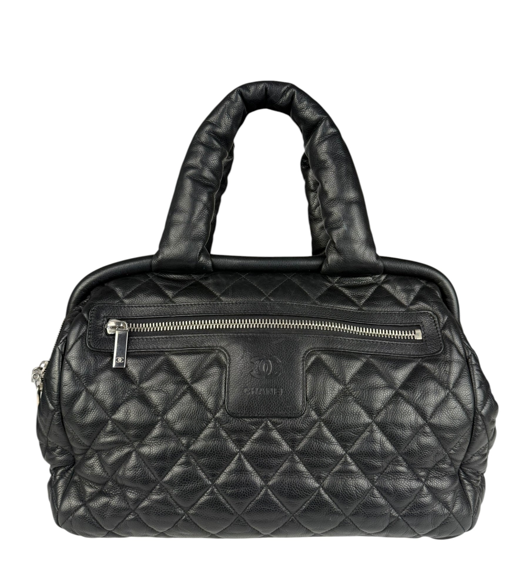 Chanel Black Caviar Quilted Coco Cocoon Bowler Bag 2009