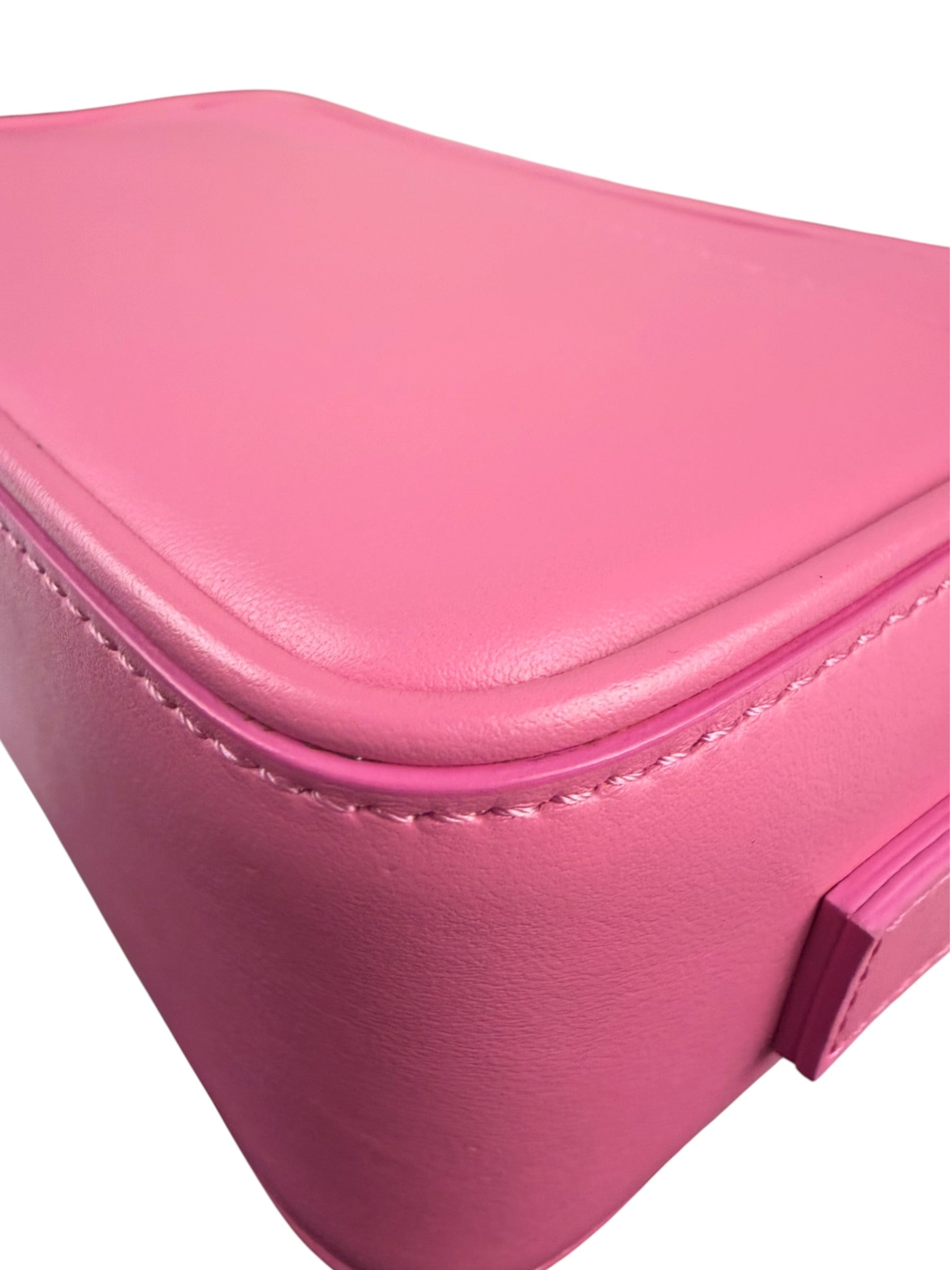 Jacquemus Le Baneto Zip Pink Leather Crossbody Bag