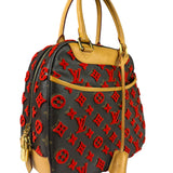Louis Vuitton Limited Edition Deauville Cube Rosso Handbag Red
