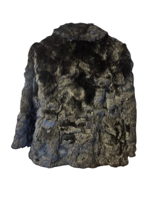 Vintage Black Rabbit Fur Coat