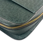 Louis Vuitton Green Taiga Leather Baikal Clutch