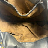 Bottega Veneta Dark Grey Leather Studded Shoulder Bag