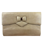 Bally Leather Bow Clutch