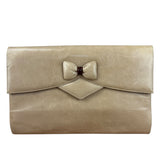 Bally Leather Bow Clutch