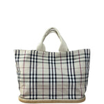 Burberry Vintage Canvas House Check Tote Bag
