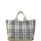 Burberry Vintage Canvas House Check Tote Bag