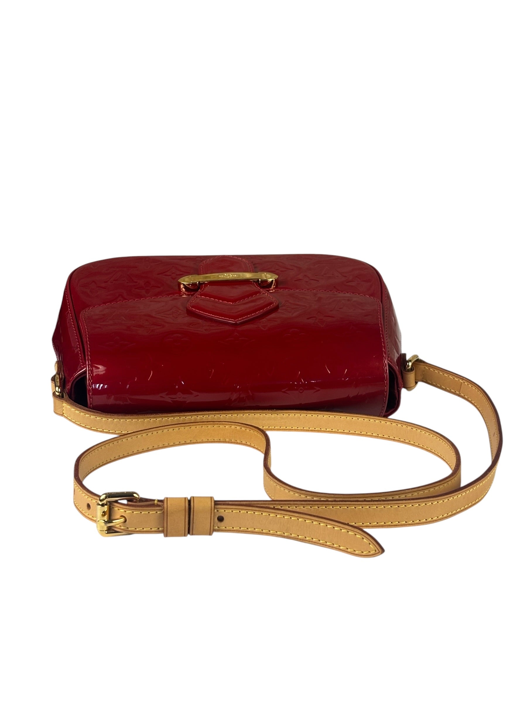 Louis Vuitton Monogram Red Vernis Bellflower Crossbody