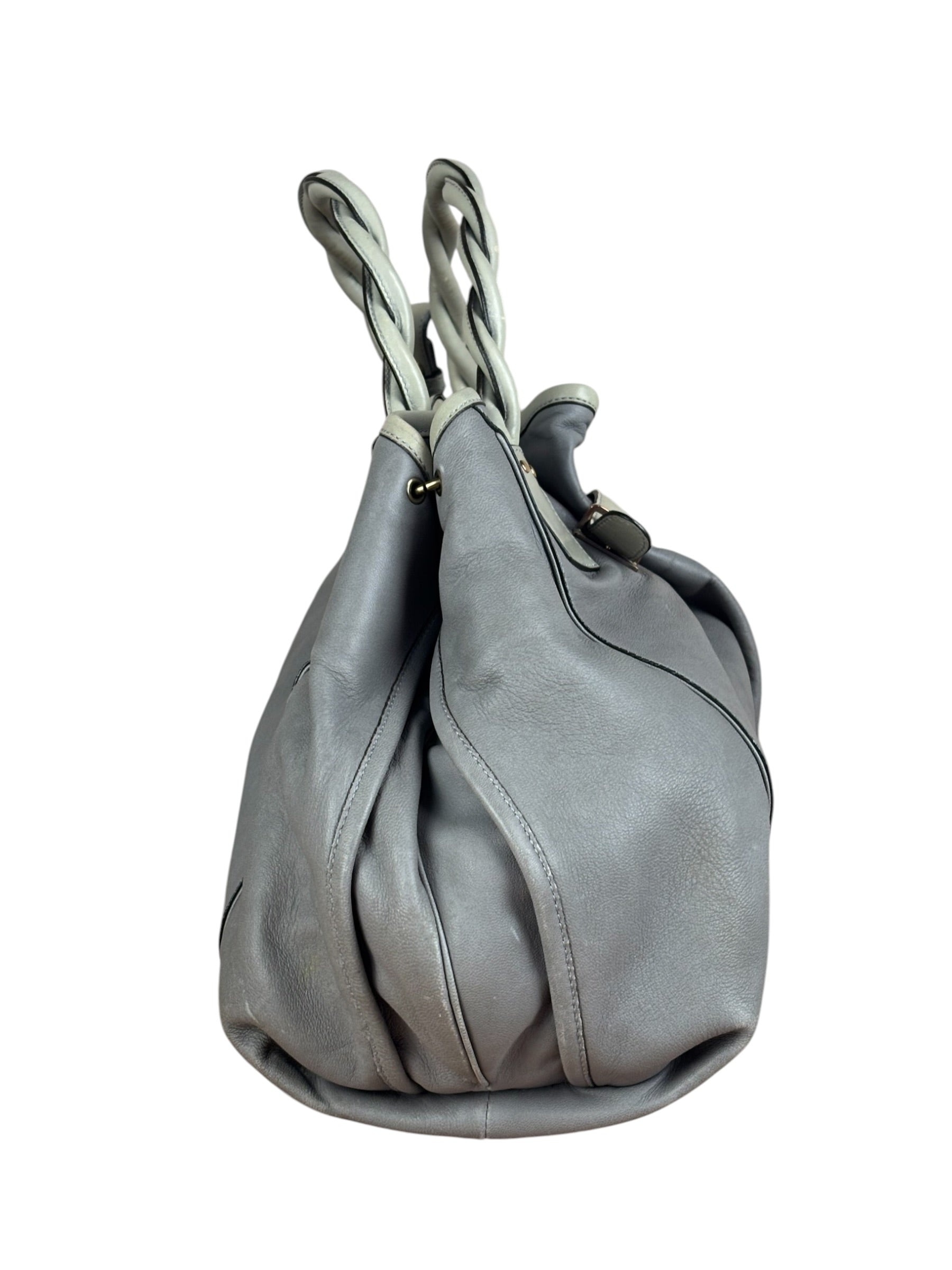 Chloé Vintage Grey Leather Shoulder Bag