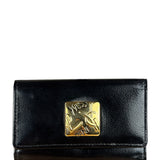 YSL Vintage Black Leather Trifold 5 Ring Key Case/Wallet
