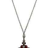 Vivienne Westwood Orb Red Diamante Heart Pendant Necklace