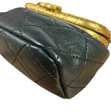 Chanel Black Quilted Leather Kiss-Lock My Crush Micro Bag 2020