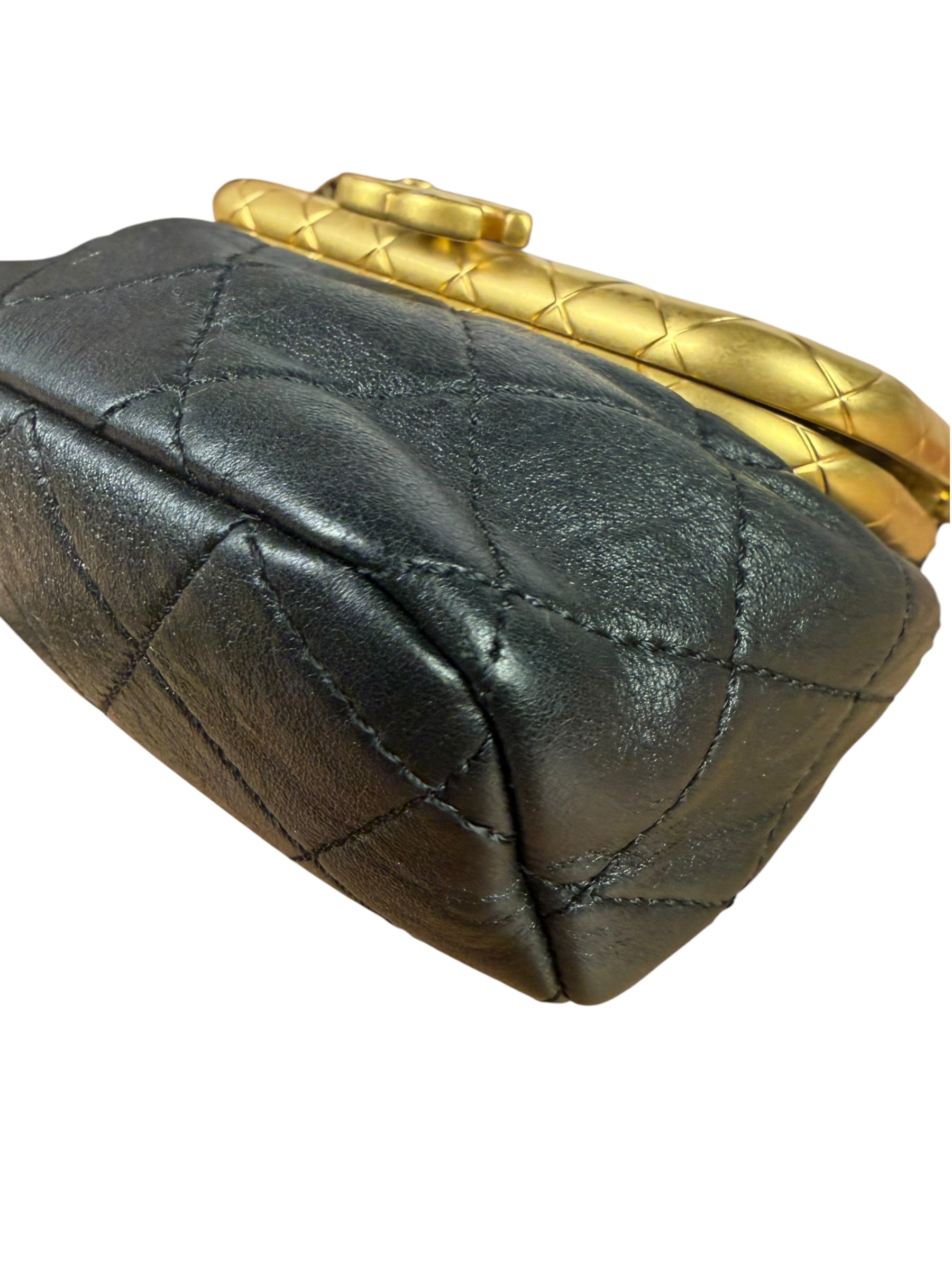 Chanel Black Quilted Leather Kiss-Lock My Crush Micro Bag 2020