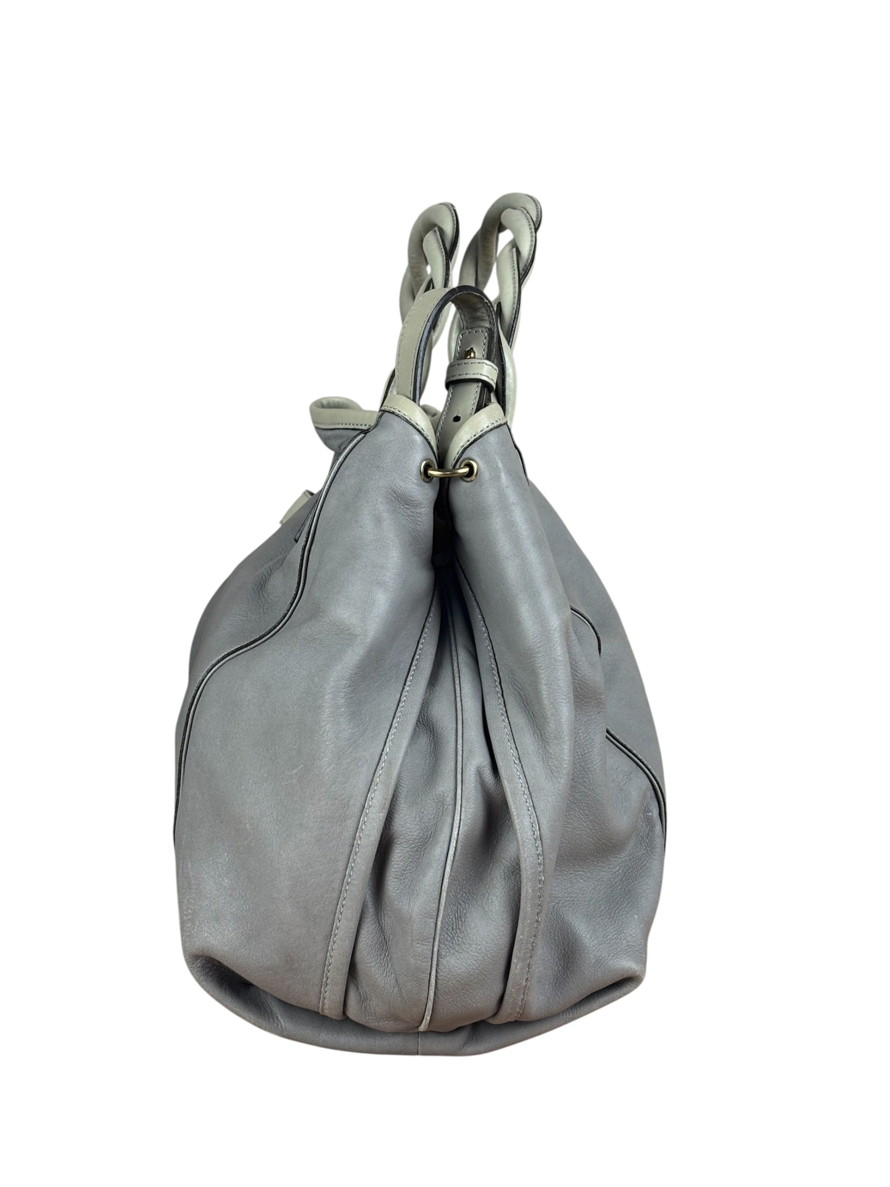 Chloé Vintage Grey Leather Shoulder Bag