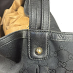 Gucci GG Black Hobo Horsebit Shoulder Bag