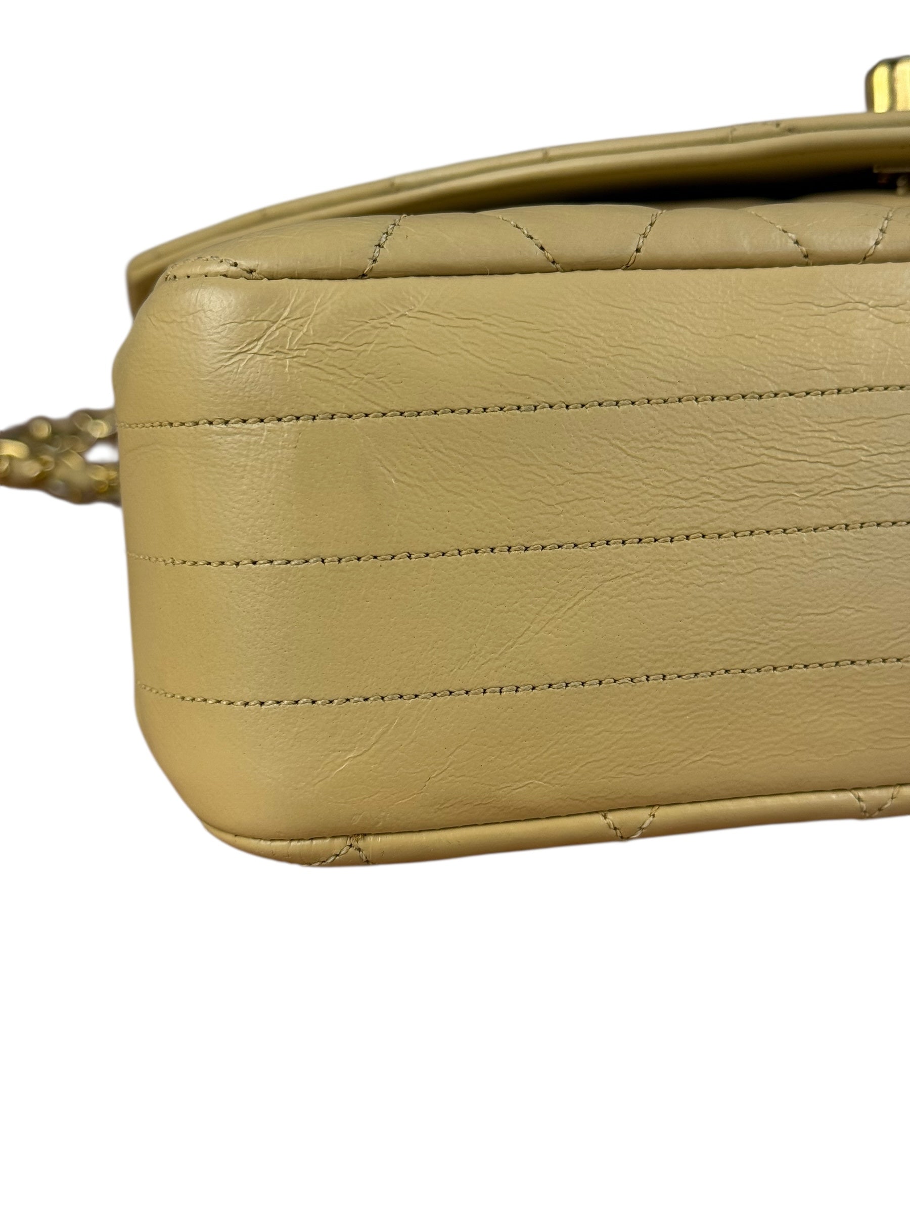 Chanel 1986 Beige Curved Flap Bag