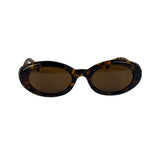 Miu Miu Tortoiseshell Oval Sunglasses SMU B09