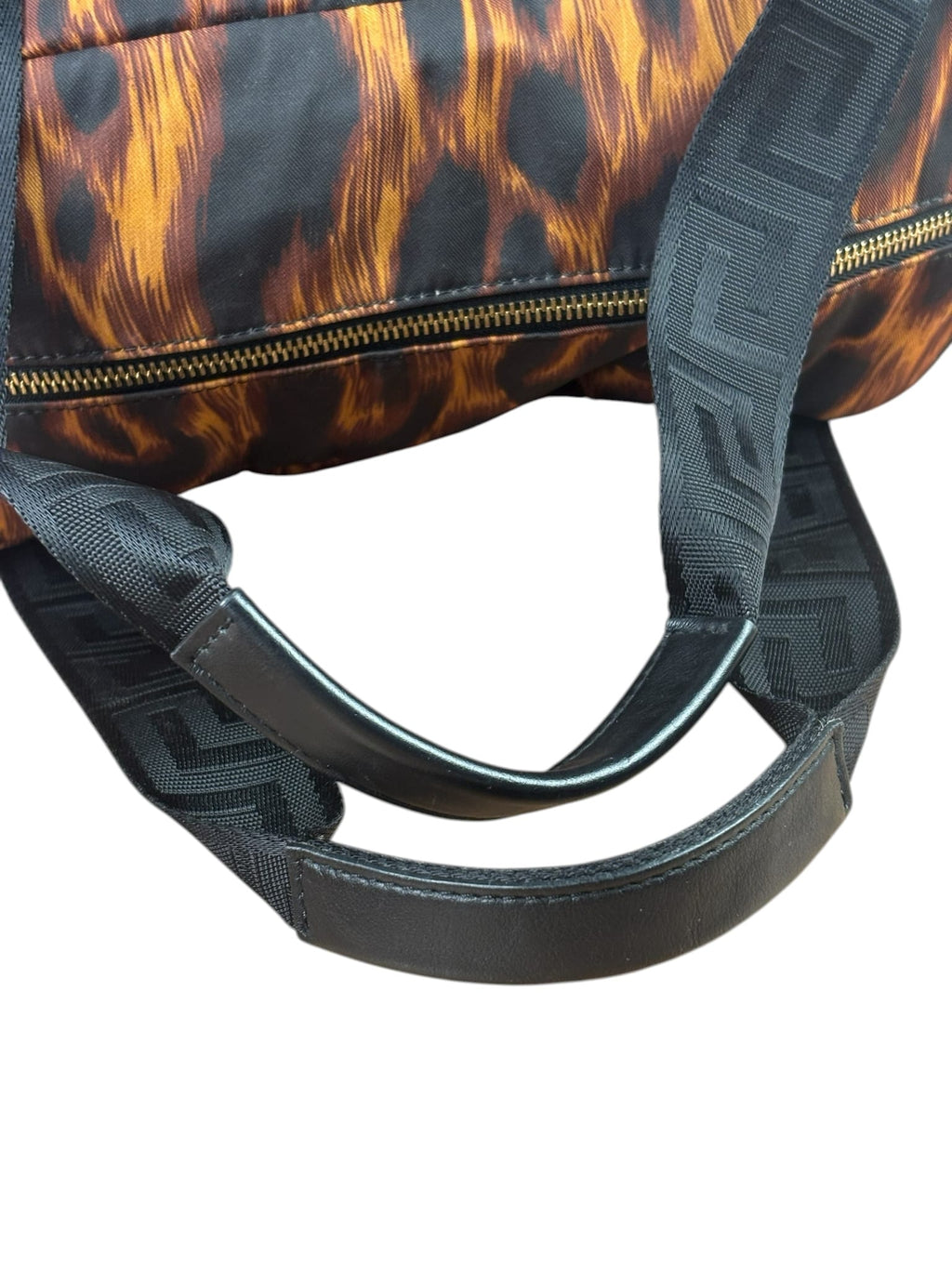 Versace Colorblock Tiger Print Medusa Head Travel Backpack