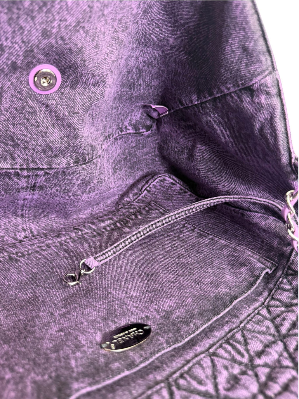 Chanel Purple Denimpressions XXL Flap Bag 2019