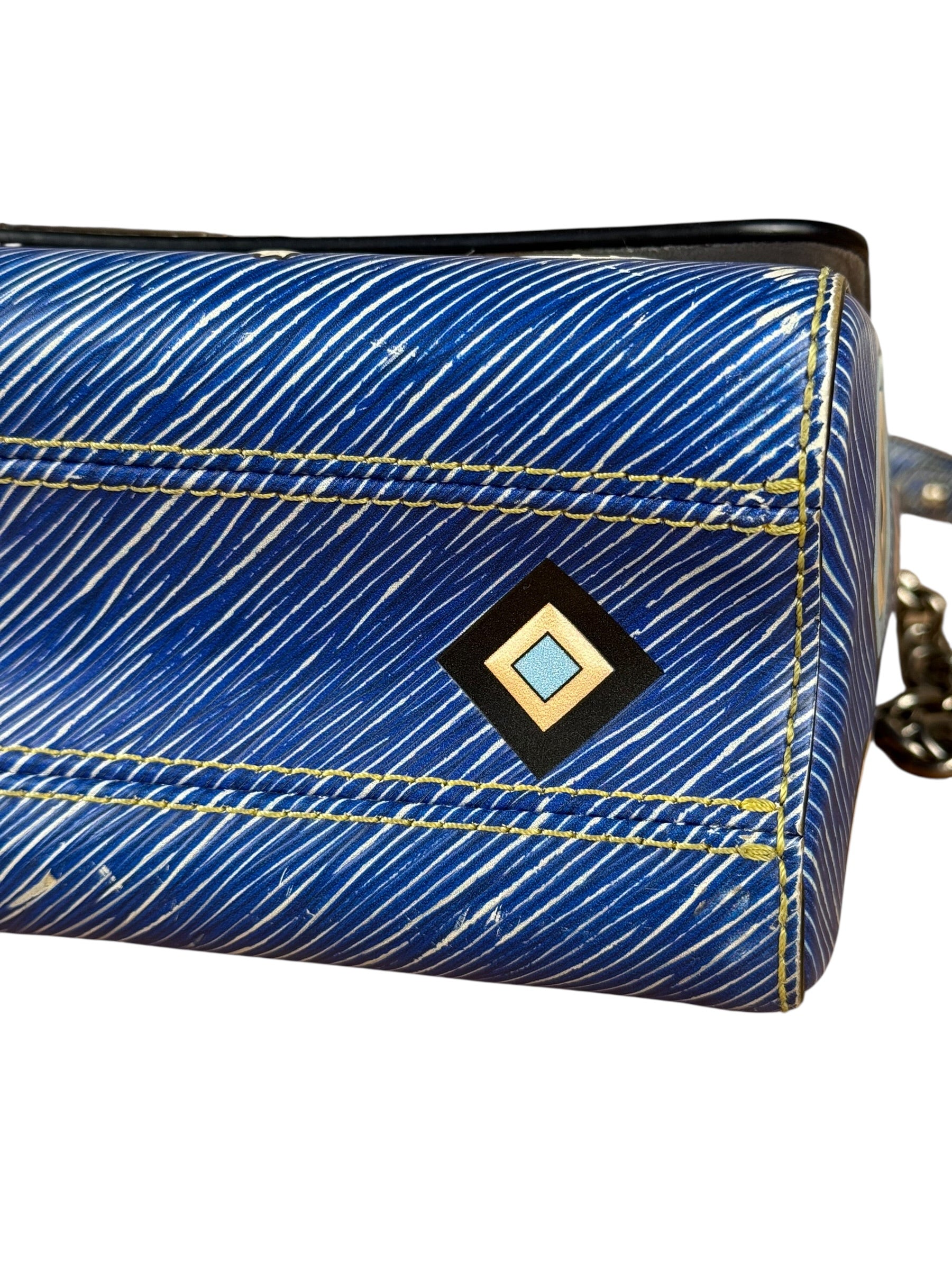 Louis Vuitton Blue Aztec Epi Leather Twist MM Bag