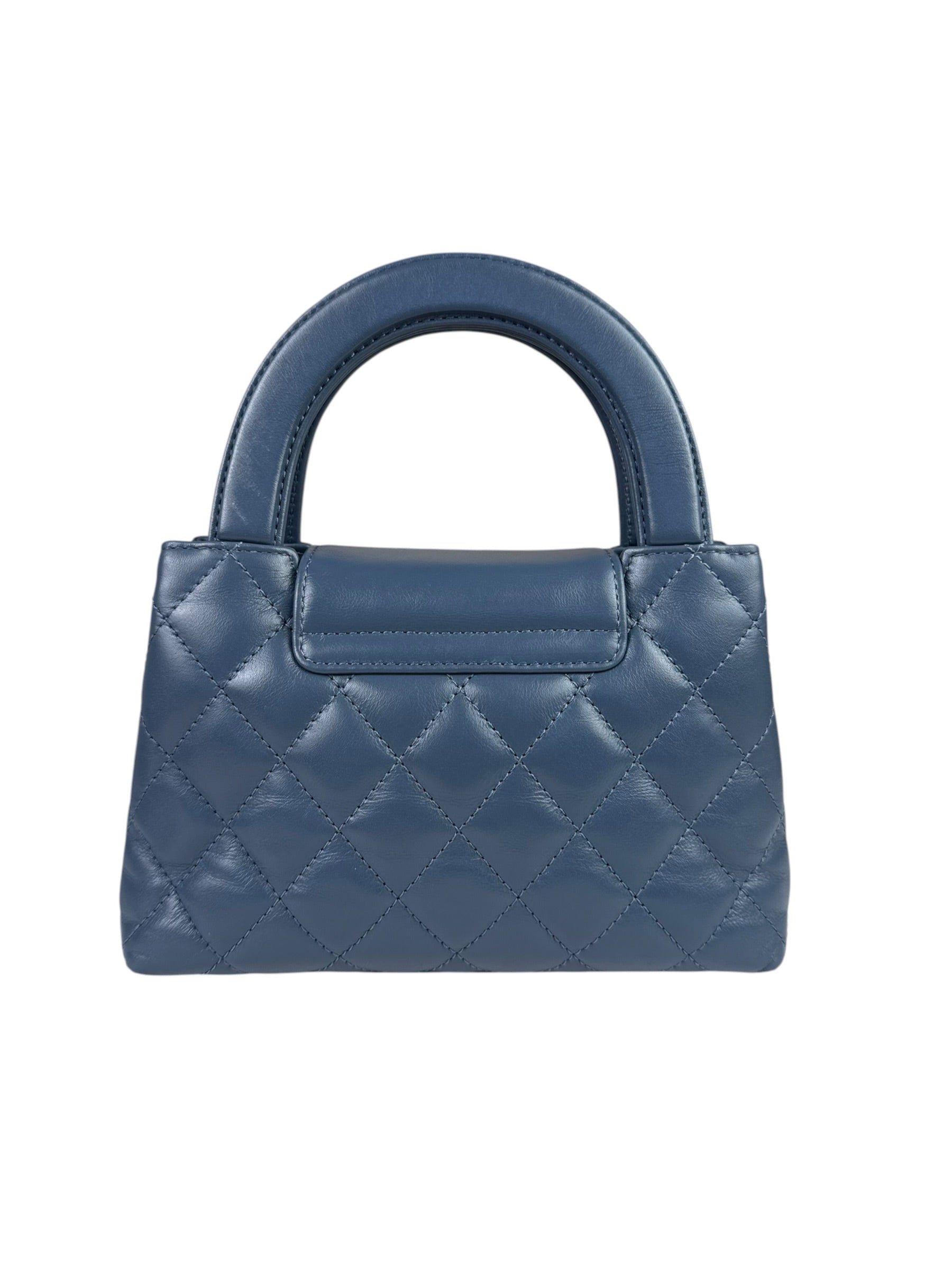 Chanel Blue Quilted Calfskin Nano Kelly Shopper Two-Way Bag 2023