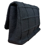 Chanel Black Wool Quilted 2.55 Chain Flap Bag '97-'99