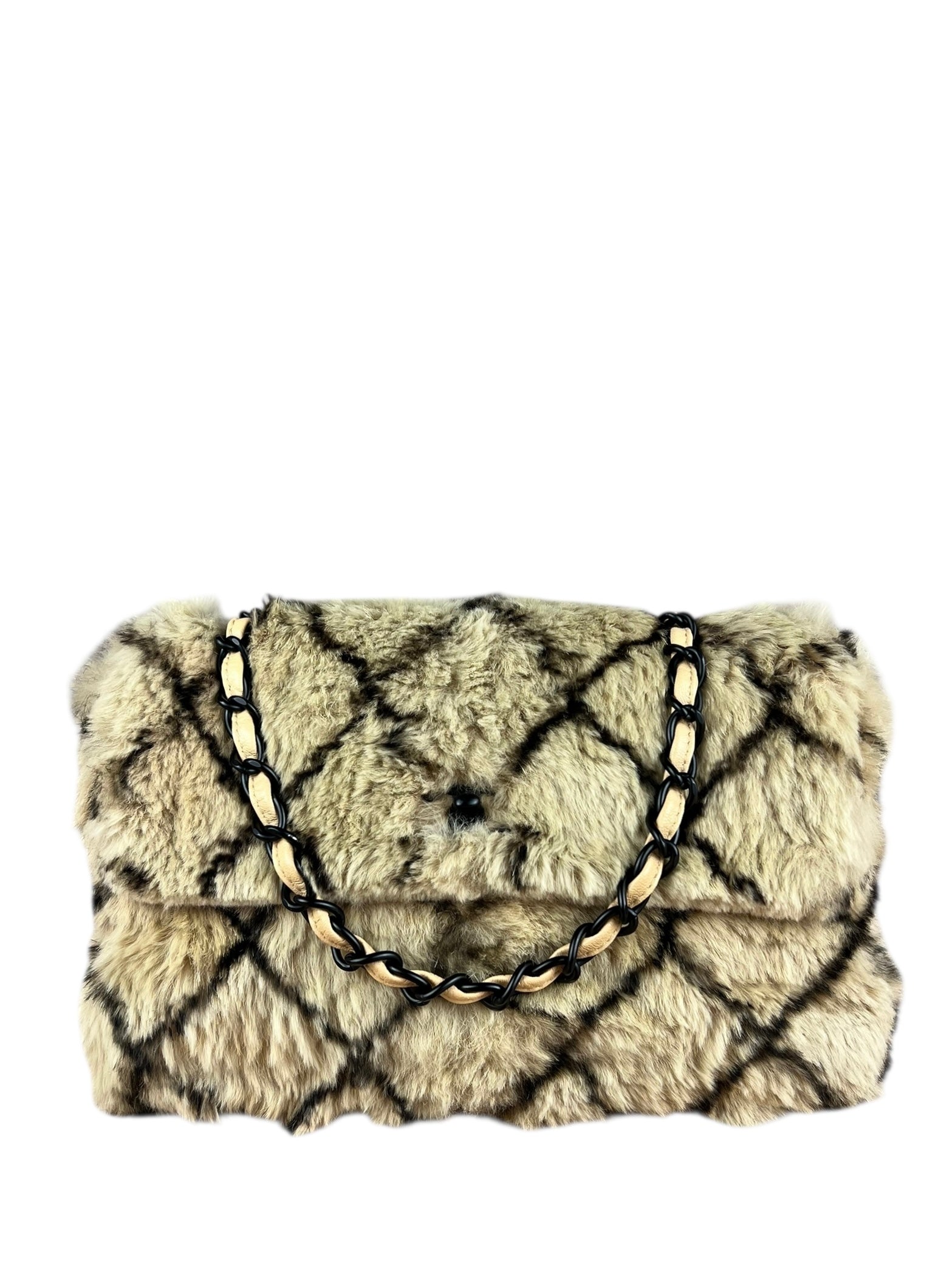 Chanel Matelasse Fur Coco Mark Chain Flap Bag '01